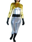 Black Gold Shiny Metallic Super Hero zentai